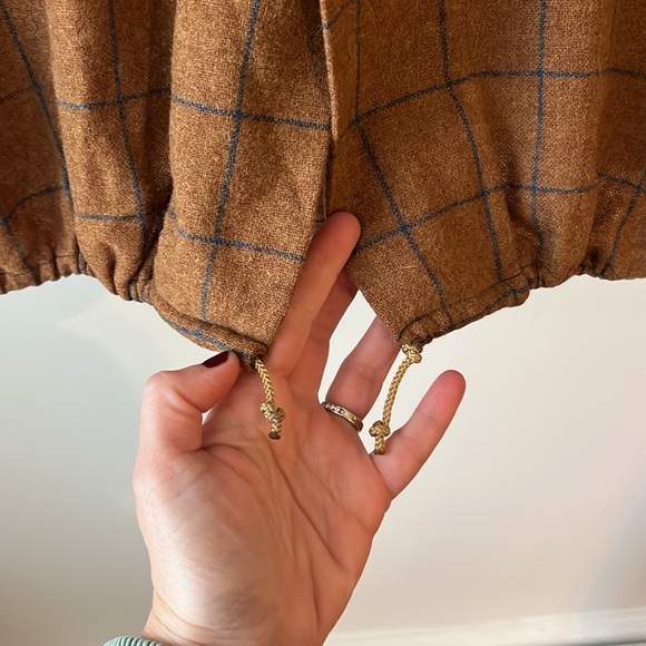 Vintage Le Chevron Plaid Wool Button Down Shirt.  Size XL. - Picture 6 of 16